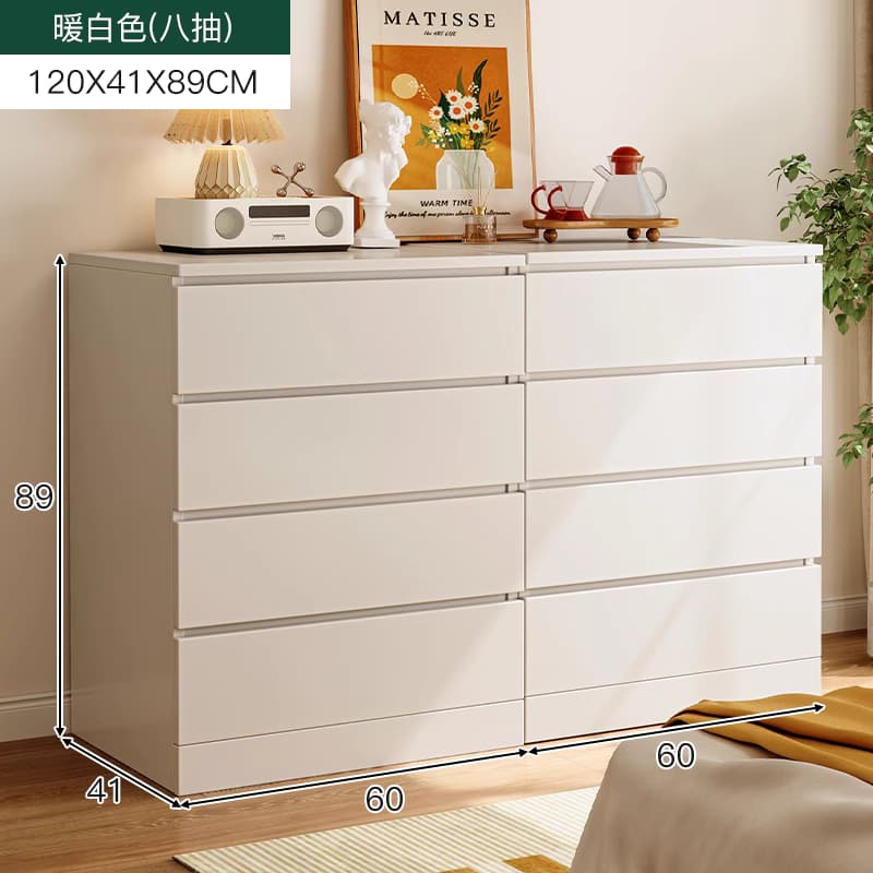 五斗柜卧室收纳柜斗柜客厅靠墙柜子储物柜抽屉柜白色五斗橱床尾柜