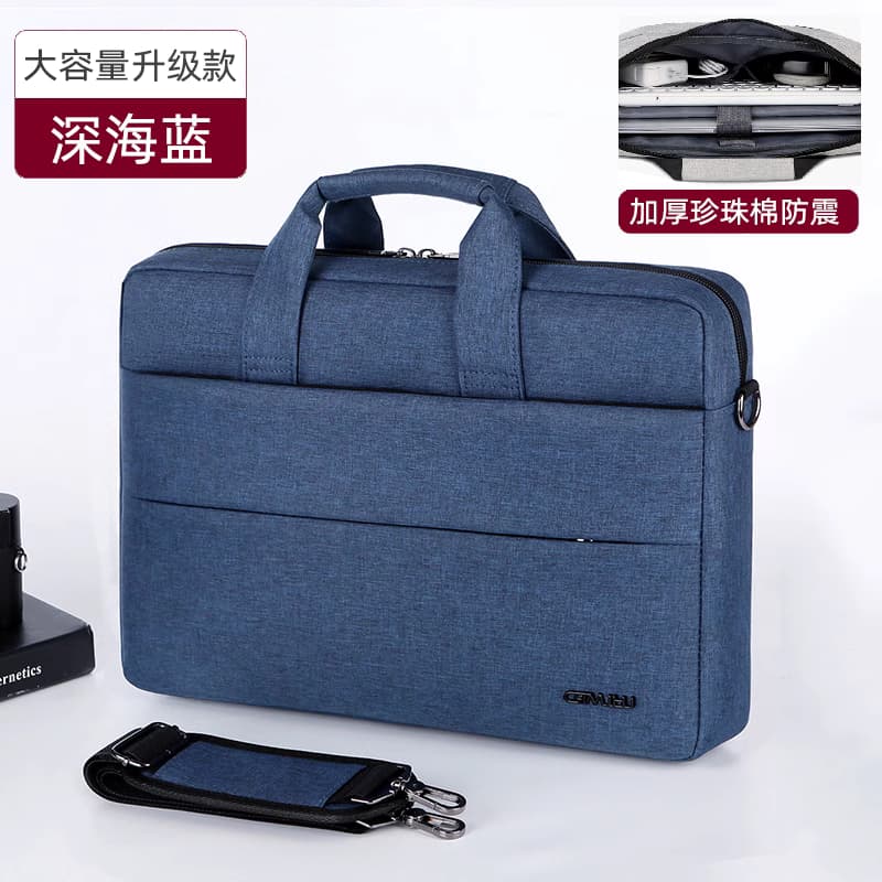 笔记本电脑包单肩手提14寸16寸17英寸适用联想15.6华为苹果13.3寸华硕戴尔小米男女士加厚笔记本包气囊防震