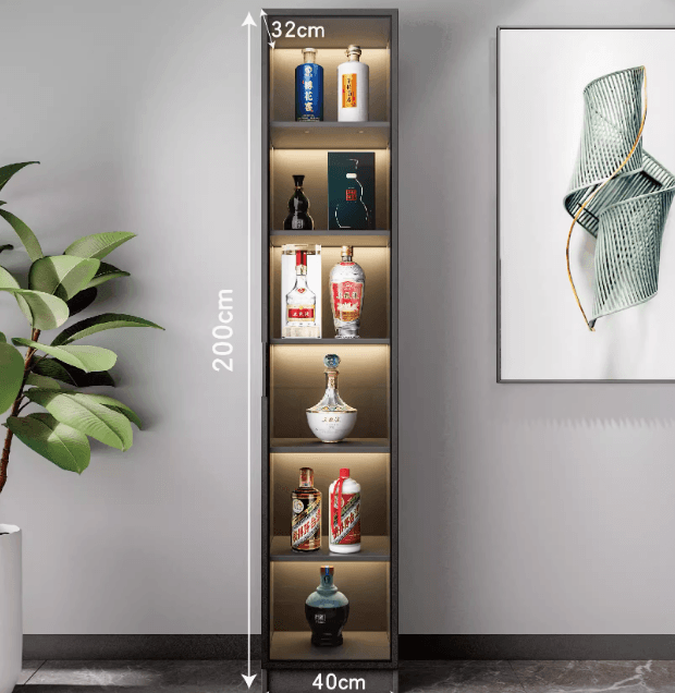 玻璃小酒櫃客厅靠墙展示櫃