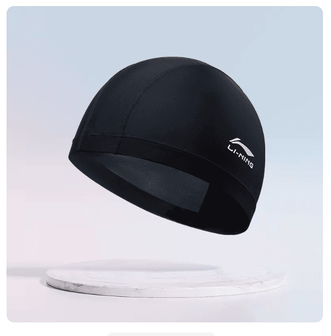 李寧游泳帽男女款布料不勒头成人大头围長髮防水兒童泳帽泳镜套装