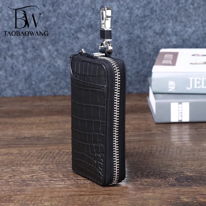 泰国轻奢鳄鱼皮钥匙包女真皮多功能实用正品真皮钥匙袋